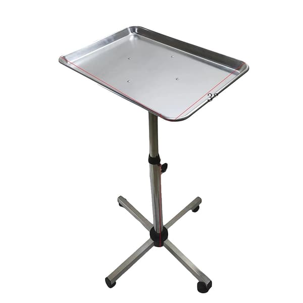 Hårsalongvagn, Justerbar Höjd, Hållbar Aluminium, Smidig Rörlighet,Silver