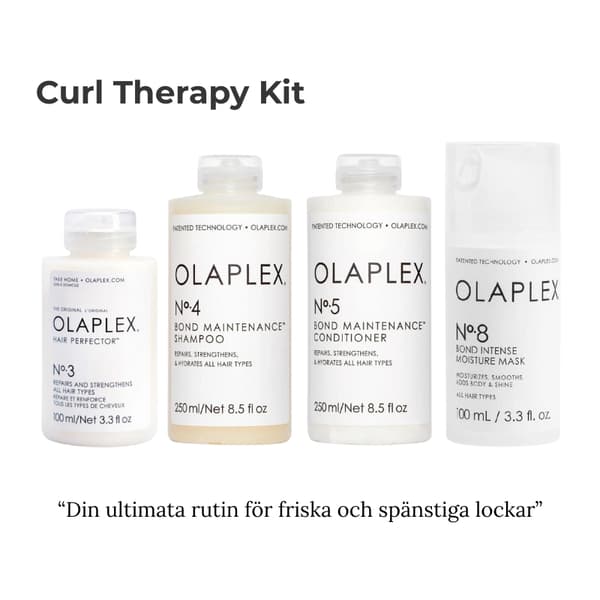 Olaplex No.3, No.4, No.5 & No.6 - Curl Therapy Kit för Lockigt Hår – Sammansatt av Bonnas