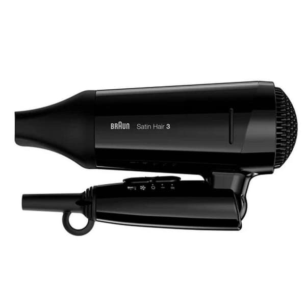 Braun BRHD350E Satin Hair 3 Style and Go Travel Hårtørrer Sort
