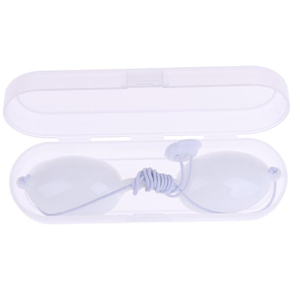 2 ×Eyepatch laserlys sikkerhedsbriller glas briller Ipl skønhedsklinik patient hvid hvid