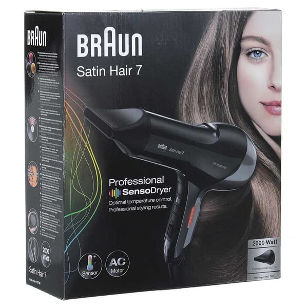 Braun Hårtørrer Sensodryer Hd780 2000w Søvfarvet