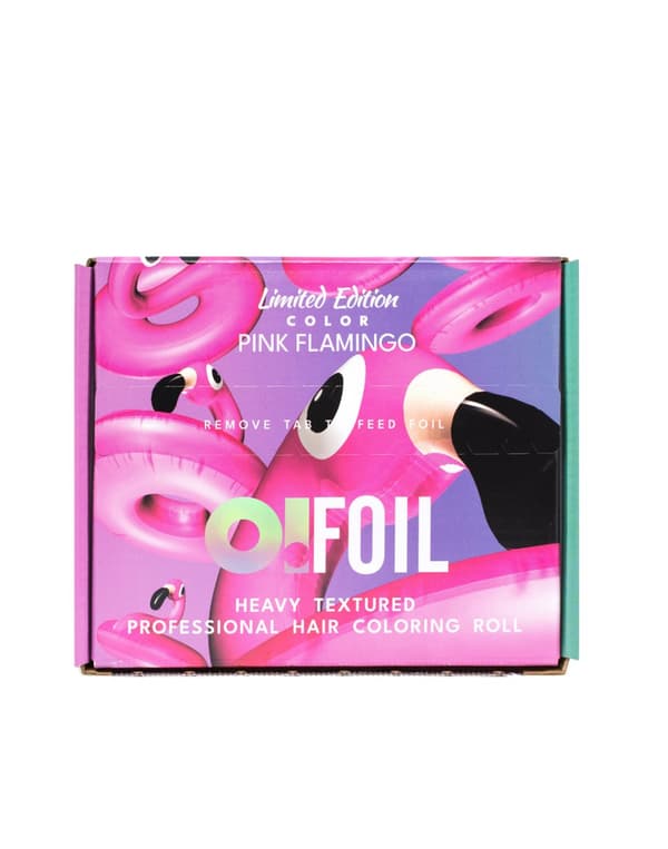 OM! VÆRKTØJ PRÆGET FOLIERULLE PINK FLAMINGO 100 METER