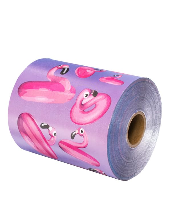 OM! VÆRKTØJ PRÆGET FOLIERULLE PINK FLAMINGO 100 METER