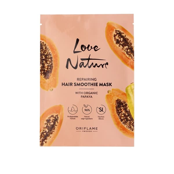 Oriflame Love Nature regenererende hårmaske med økologisk papaya 30 ml