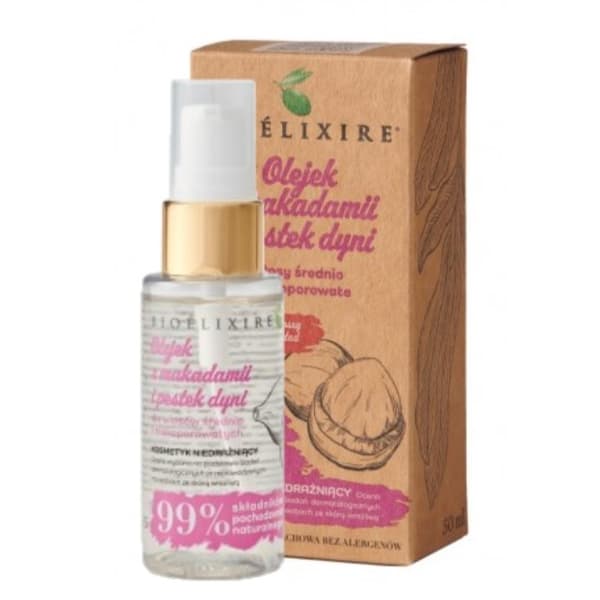 BIOELIXIRE Macadamia- och pumpafrönolja för hår och kropp - 50 ml