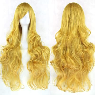 SYNTHETIC COSPLAY WIG / WAVY HAIR / NR. GOLDEN
