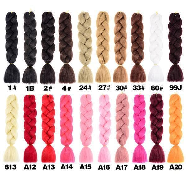 Jumbofletter, Ombre-fletter, Rasta-fletter - 30 farger