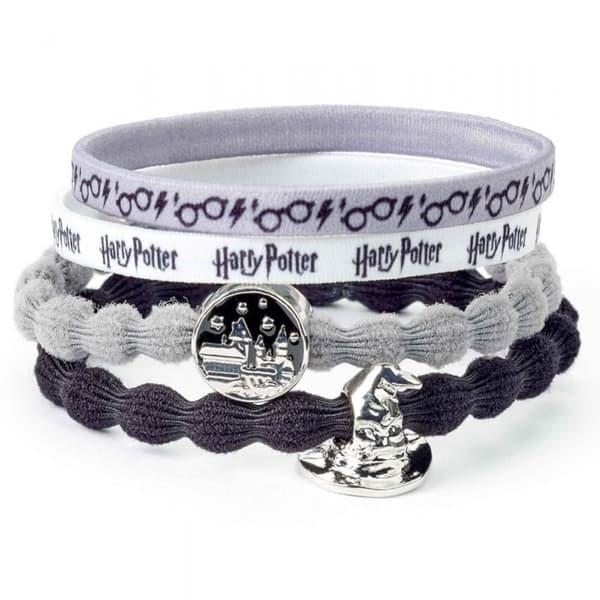 Harry Potter Hogwarts hårbånd til kvinder/damer (pakke med 4) White/Black One Size