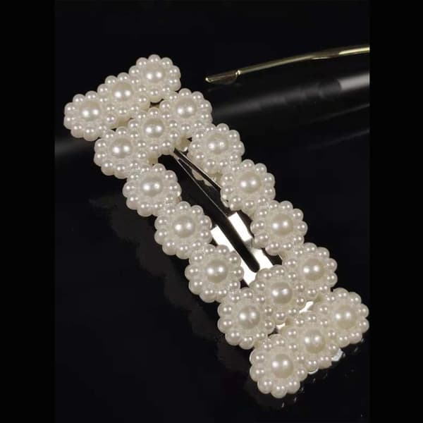 Hårspænder med perler - sæt - 5 stk