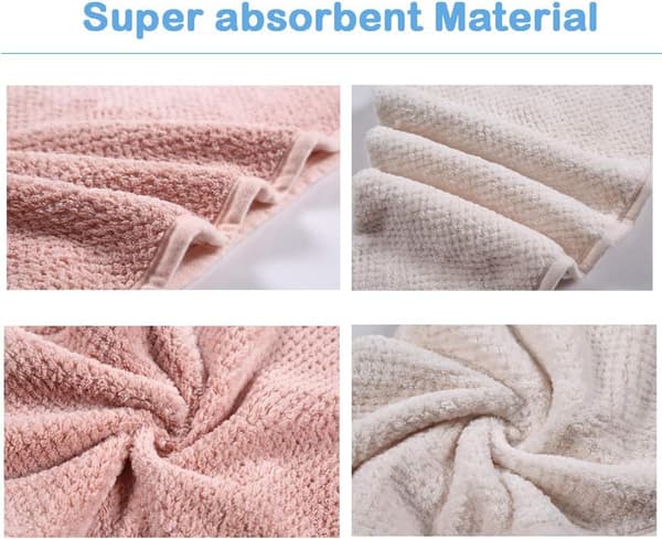 Hårhandduk 4-pack Vit/Rosa MBESTL