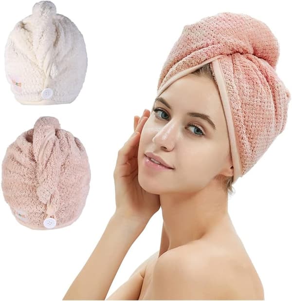 Hårhandduk 4-pack Vit/Rosa MBESTL