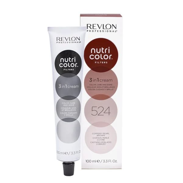 Revlon Professional Revlon Professional Nutri Color Creme 524 Coppery Pearl Brown 100ml - Pigment Inpackning