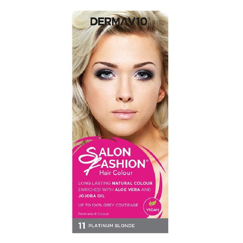 Derma V10 Salon Fashion Permanent Hair Colour 11 Intense Platinum Blonde