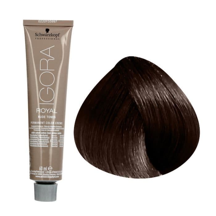 Schwarzkopf Permanent färg naturliga och puderiga toner 4.46: Medium Brown Beige Brown, 60ml
