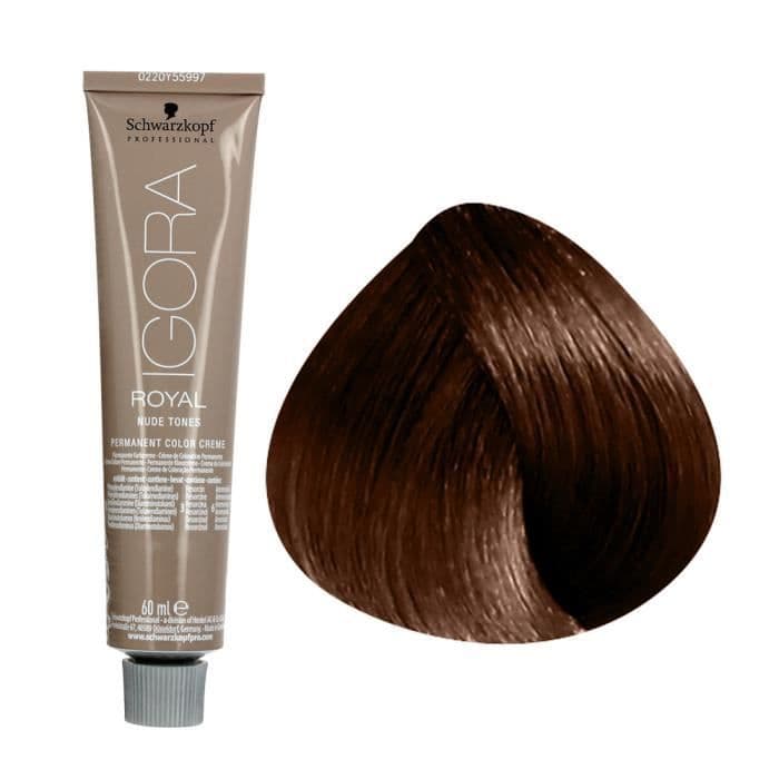 Schwarzkopf Permanent färgande naturliga och puderiga toner 6.46: Mörkblond Beige Brun, 60ml