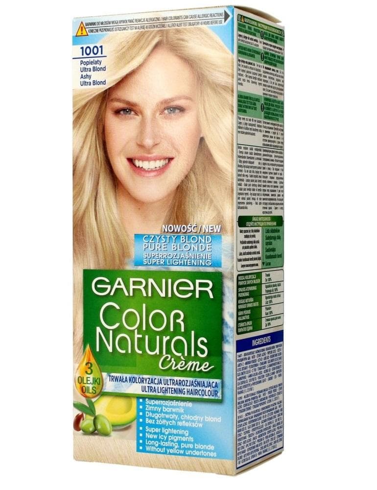 Garnier Color Naturals creme farve kode 1001 Grå Ultra Blond 1op