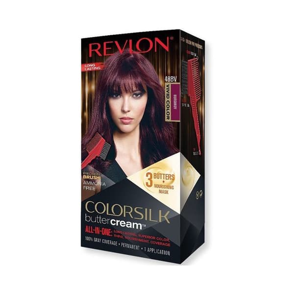 Färgning med Permanenta Smörkräm COLORSILK - 48BV Bourgogne Revlon - REVLON