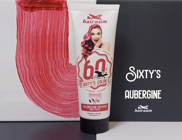 Semi-permanent färgning - Hårgummi - Aubergine - 60ml - Alla hårtyper - Blandat