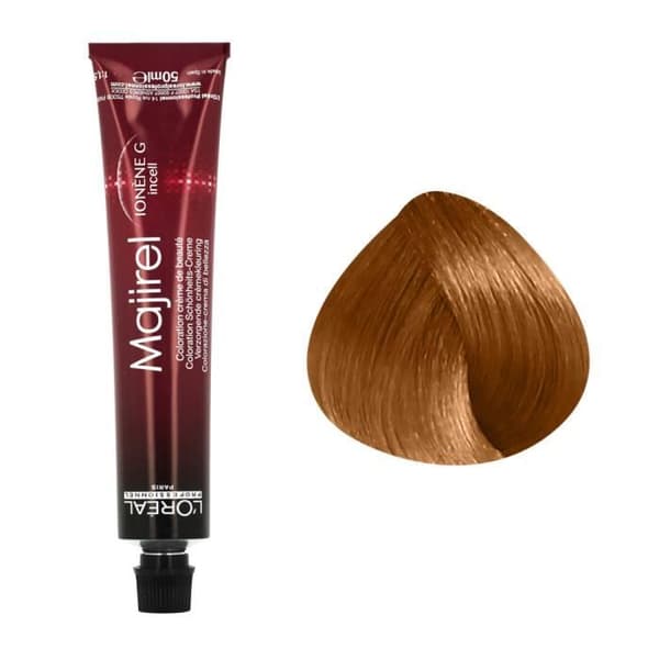 Permanent färg - L'Oréal - Majirel N°8.34 - Ljus guldigt kopparblond - 50ml - Ammoniak