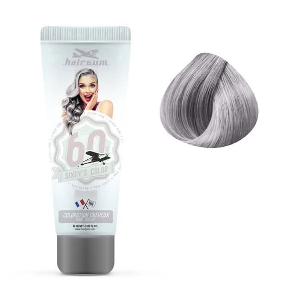 Semi-permanent färgning - Hairgum - Silver Rosa - 60ml - Alla hårtyper - Blandat