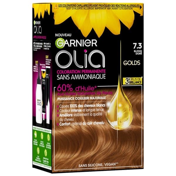 Permanent färgning - GARNIER - Olia - Guldblond - Ammoniakfri - Torrt hår