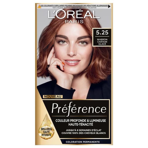 Permanent färgning L'OREAL PARIS Préférence 5,25 fryst chokladbrun - Ammoniakfri