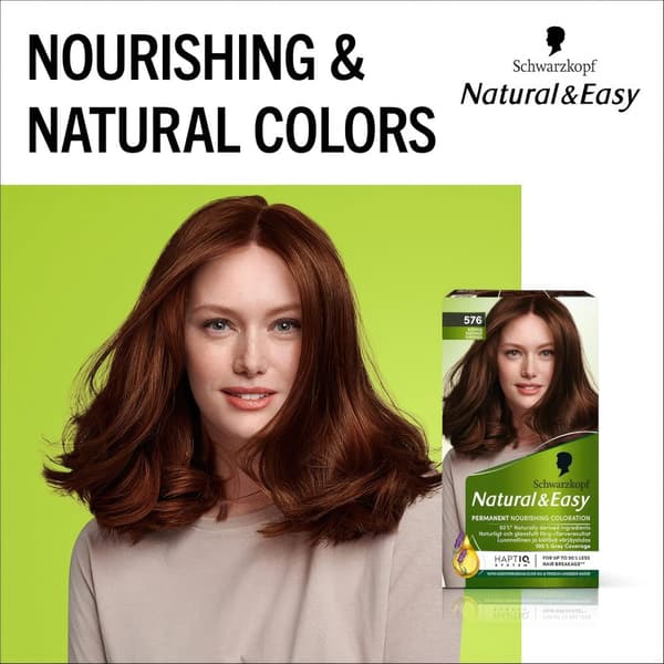 Schwarzkopf Natural & Easy 576 Kastanj Hårfärgskräm med Naturlig Glans