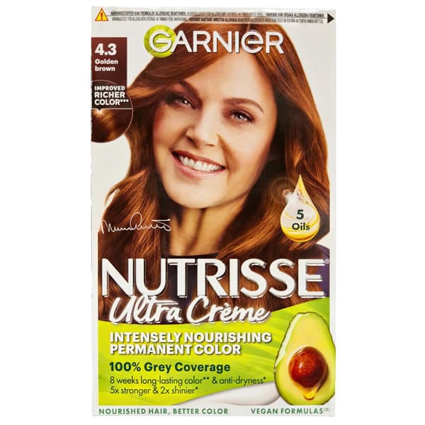 Garnier Nutrisse Gyllenbrun 4.3 Hårfärgskräm med Närande Oljor