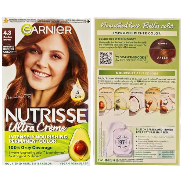 Garnier Nutrisse Gyllenbrun 4.3 Hårfärgskräm med Närande Oljor