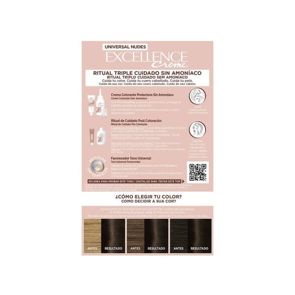 Permanent färg L'Oreal Make Up Excellence Mörkbrunt
