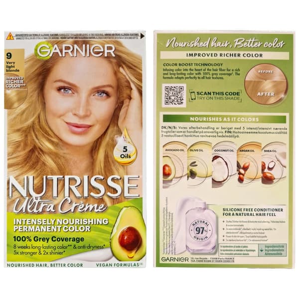 Garnier Nutrisse Ultra Crème Meget Lys Blond 9.0 Hårfarve