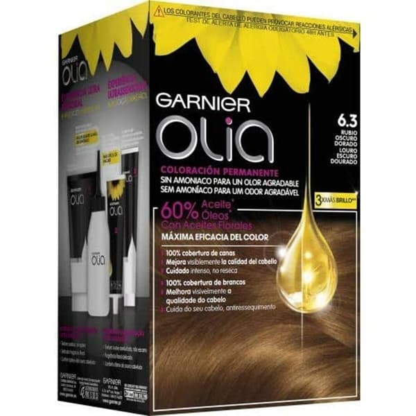 Färg utan ammoniak Olia Garnier 3600541234925 Mörkt guldblont