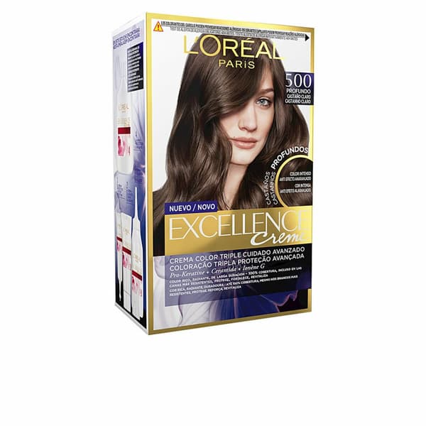 Permanent färg Excellence Brunette L'Oreal Professionnel Paris - 500 - true light brown