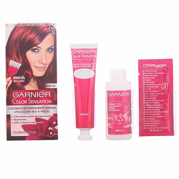 Permanent färg Color Sensation Garnier - 6.60 - rojo intenso