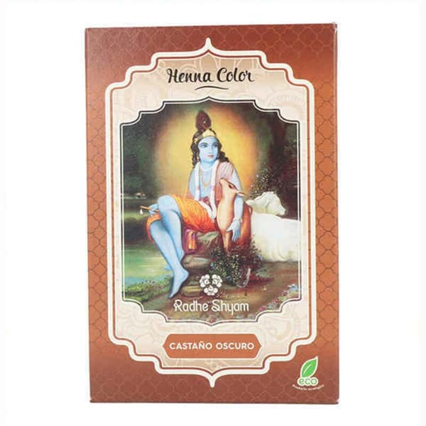 Permanent färg Radhe Shyam Shyam Henna Henna Pulveriserad Mörkbrunt (100 gr)