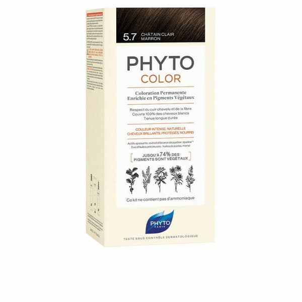 Permanent hårfäg PHYTO PhytoColor 5.7-castaño marrón claro Utan ammoniak