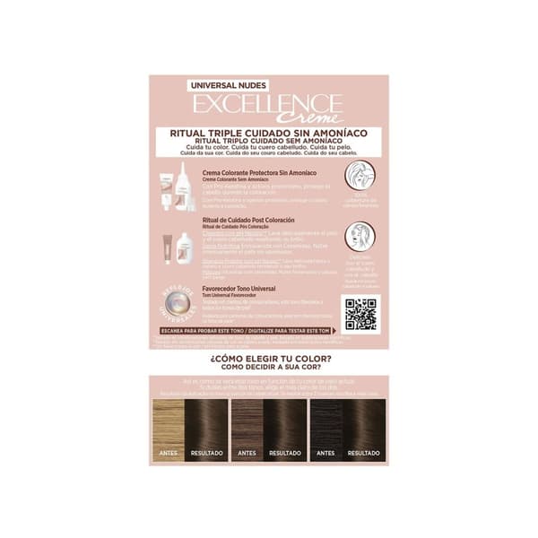 Permanent Farve L'Oreal Make Up Excellence Kastanje