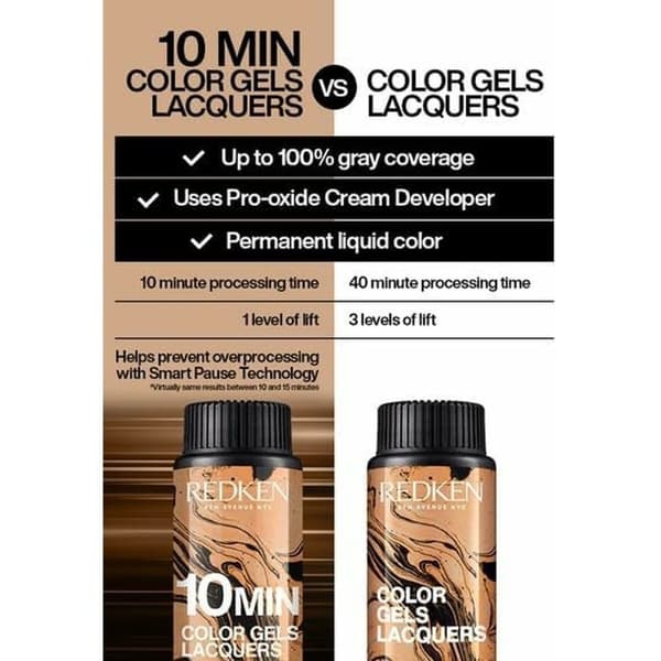 Permanent Farve Redken Color Gels Lacquers Minutos 3 x 60 ml Nº 6ABN-6.19 (3 enheder)