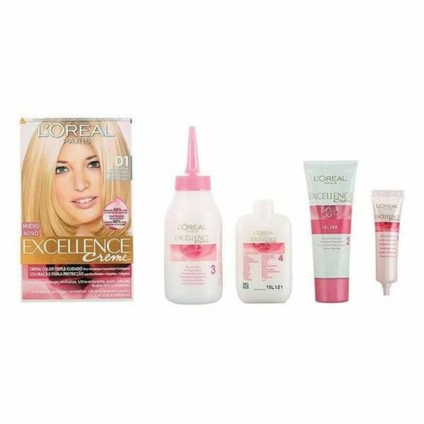 Permanent Hårfarge Excellence L'Oreal Make Up Excellence Ultralys Naturlig Blond Nº 9.0-rubio muy claro Nº 8.0-rubio claro 192 m