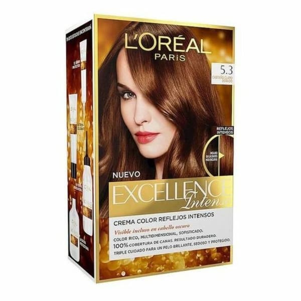 Permanent Hårfarge Excellence Intense L'Oreal Make Up Excellence Lys Gylden Brun (1 enheter)