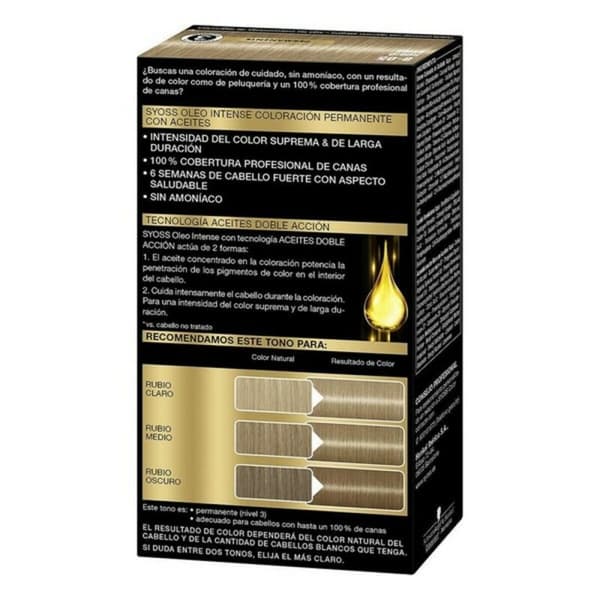 Pysyvä väriaine Syoss Olio Intense Ammoniakkivapaa Nº 8,05 Blonde Beige
