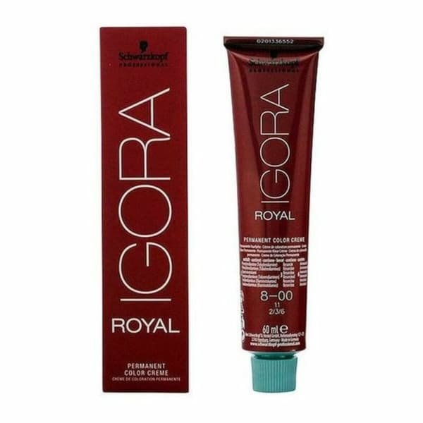 Permanent färg Igora Royal Schwarzkopf Igora Royal 8-00 Nº 8-00 Nº 9.0-rubio muy claro Nº 8.0-rubio claro 60 ml