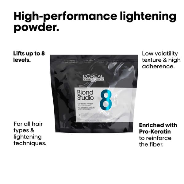 L'Oréal Professionnel Blond Studio Multi-Technique Powder 8 500gr - Professionell Blekning