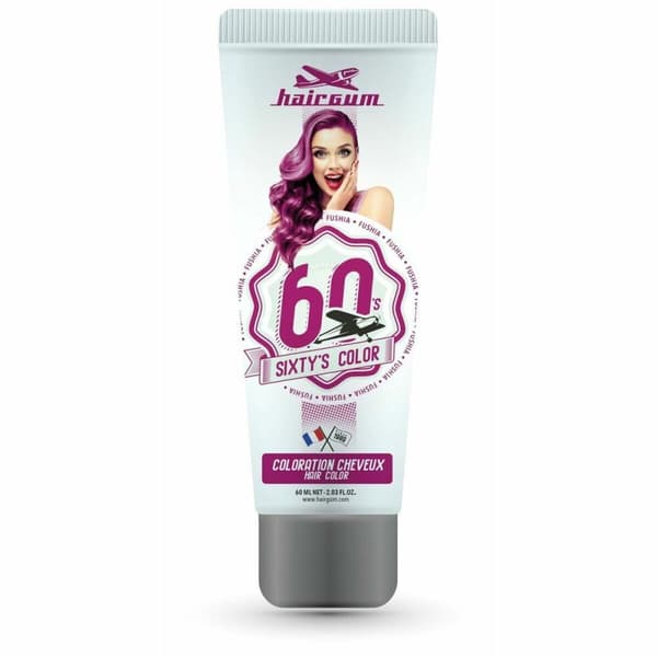 Semipermanent hårfärg Hairgum Sixty's Color Fuchsia (60 ml)
