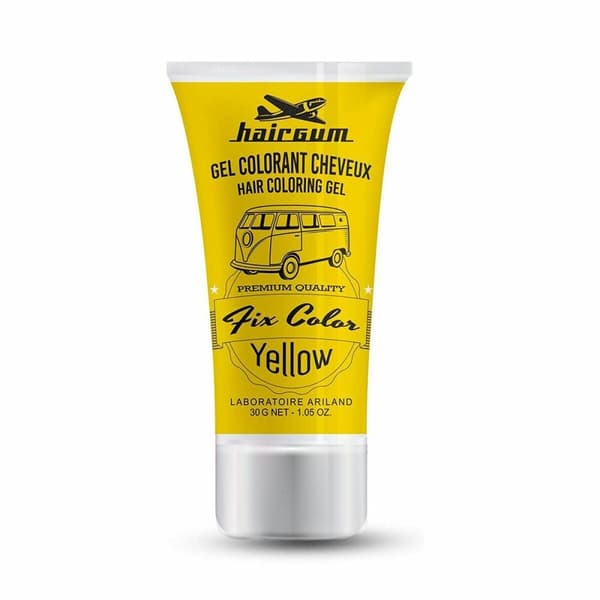 Ej permanent hårfärg Hairgum Fix Color Gul Stylinggel (30 ml)