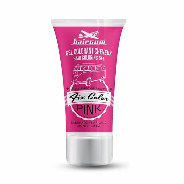 Ej permanent hårfärg Hairgum Fix Color Rosa Stylinggel 30 ml
