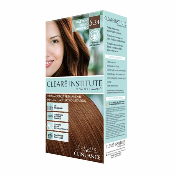 Permanent hårfäg - creme Clearé Institute Colour Clinuance Nº 5.34-castaño claro luminoso