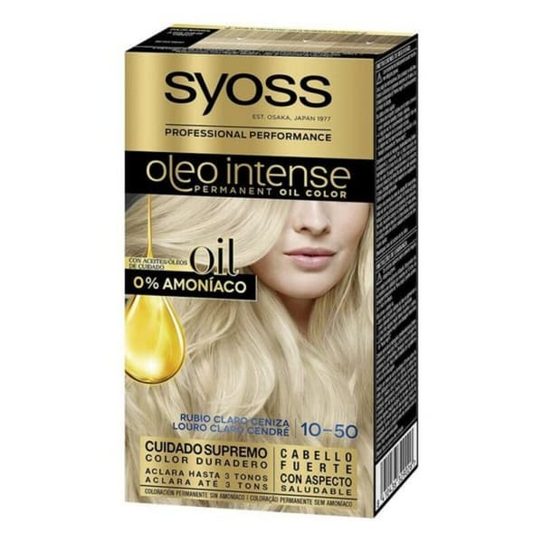 Permanent Farve Syoss Olio Intense Uden ammoniak Nº 10,50 Lys Askeblond