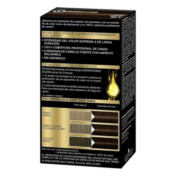 Permanent Farve Syoss Olio Intense Uden ammoniak Nº 4,86 Is kastanje