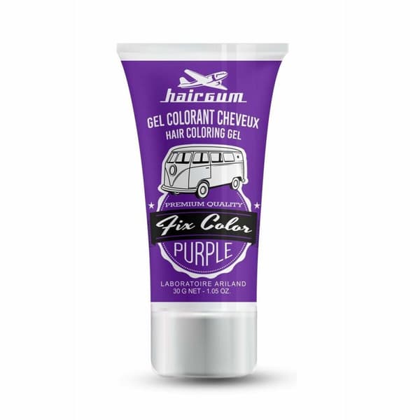 Midlertidig Farge Hairgum Fix Color Lilla Styling Gel (30 ml)